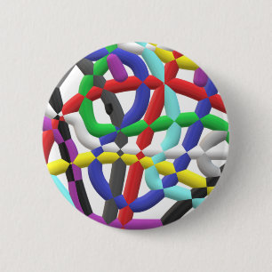 Badge Rond 5 Cm Tubes entrelacés