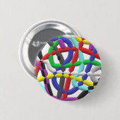 Badge Rond 5 Cm Tubes entrelacés (Devant & derrière)
