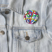 Badge Rond 5 Cm Tubes entrelacés (En situation)