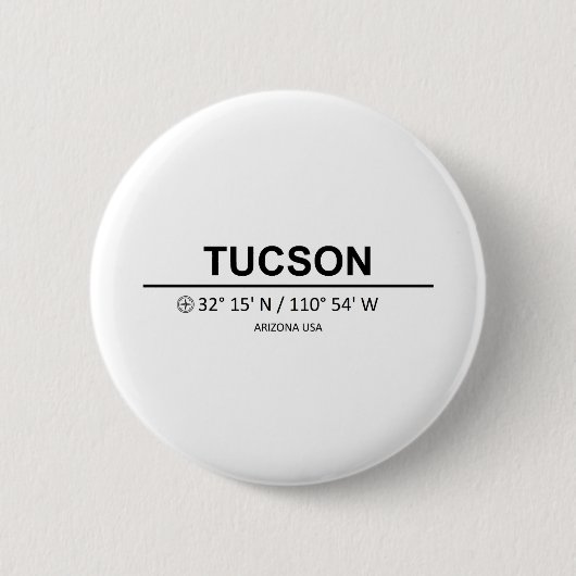 Badge Rond 5 Cm Tucson Coordinates - Tucson Coordinats (Devant)