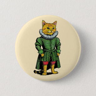 Badge Rond 5 Cm Tudor Cat King Mouser Histoire