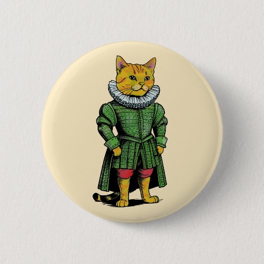 Badge Rond 5 Cm Tudor Cat King Mouser Histoire (Devant)