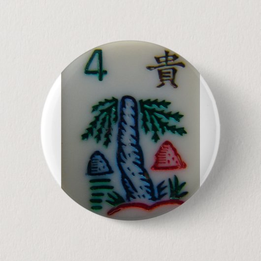 Badge Rond 5 Cm Tuile de fleur (Devant)