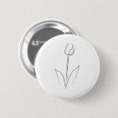 Badge Rond 5 Cm Tulipe de brosse (Devant & derrière)