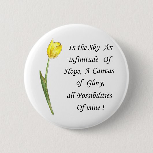 Badge Rond 5 Cm Tulipe jaune (Devant)
