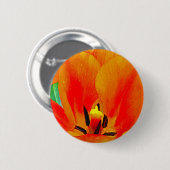 Badge Rond 5 Cm Tulipe orange (Devant & derrière)