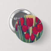 Badge Rond 5 Cm tulipe rouge (Devant & derrière)