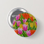 Badge Rond 5 Cm Tulipes (Devant & derrière)