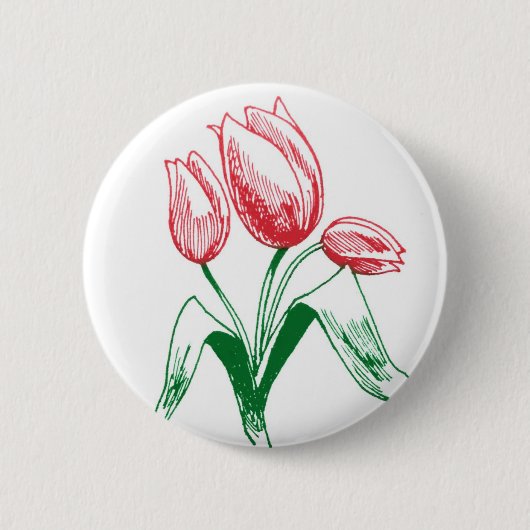 Badge Rond 5 Cm Tulipes (Devant)