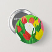 Badge Rond 5 Cm Tulipes2 (Devant & derrière)