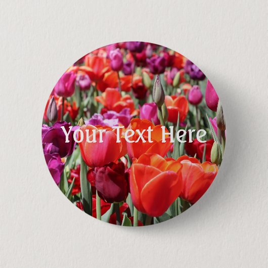 Badge Rond 5 Cm Tulipes chaudes tombées (Devant)