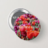 Badge Rond 5 Cm Tulipes chaudes tombées (Devant & derrière)