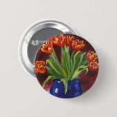 Badge Rond 5 Cm "Tulipes d'avril " (Devant & derrière)