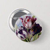 Badge Rond 5 Cm Tulipes néerlandaises (Devant & derrière)