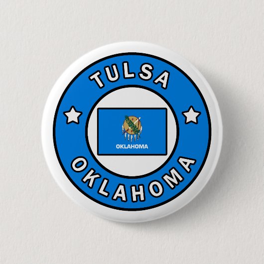 Badge Rond 5 Cm Tulsa Oklahoma (Devant)