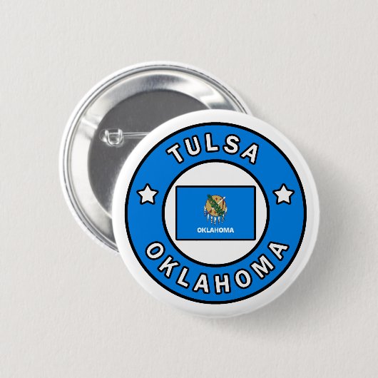 Badge Rond 5 Cm Tulsa Oklahoma (Devant & derrière)