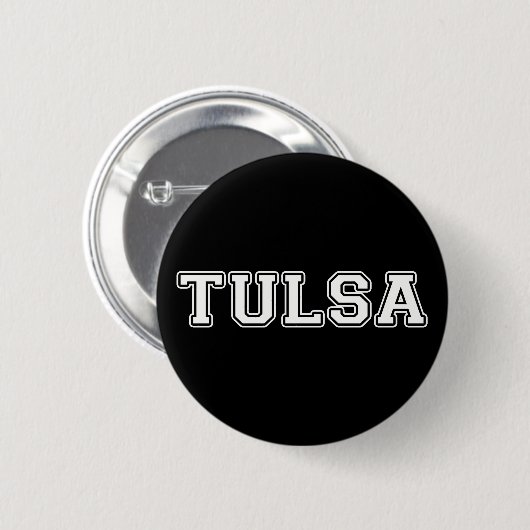 Badge Rond 5 Cm Tulsa Oklahoma (Devant & derrière)