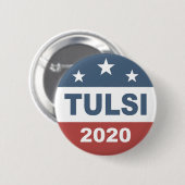 Badge Rond 5 Cm Tulsi Gabbard 2020 pour le président (Devant & derrière)