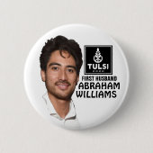 Badge Rond 5 Cm Tulsi Gabbard Abraham 2020 Williams pour premier (Devant)