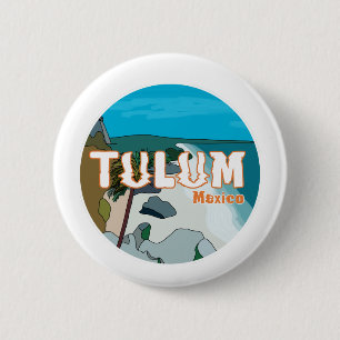 Badge Rond 5 Cm Tulum Mexico Great Gift Idea