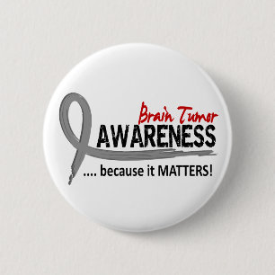 Badge Rond 5 Cm Tumeur cérébrale de la conscience 2