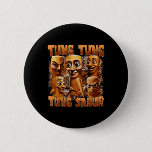 Badge Rond 5 Cm Tung Tung Sahur drôle Italien Brainrot mème B