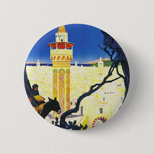 Badge Rond 5 Cm Tunis ~ L'Orient Aux Portes de Marseille (Devant)