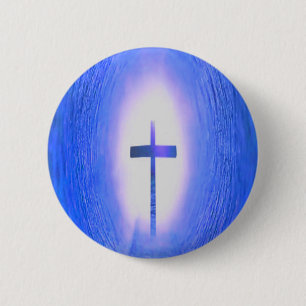 Badge Rond 5 Cm Tunnel Croix Lumière Christian Love Jesus