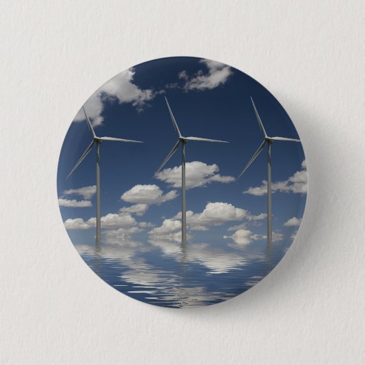 Badge Rond 5 Cm Turbines de vent de Syncronised (Devant)