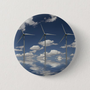 Badge Rond 5 Cm Turbines de vent de Syncronised