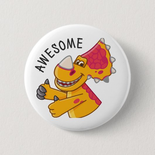 Badge Rond 5 Cm Turbozaures (Devant)