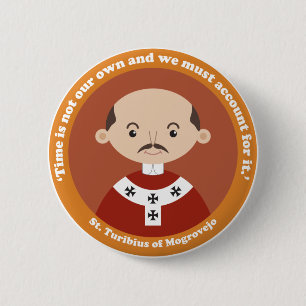 Badge Rond 5 Cm Turibius de Mogrovejo