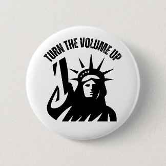 Badge Rond 5 Cm Turn The Volume Up New York Zohran Mamdani