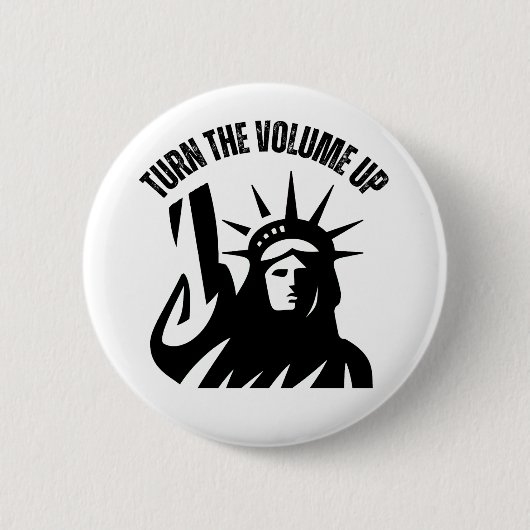 Badge Rond 5 Cm Turn The Volume Up New York Zohran Mamdani (Devant)