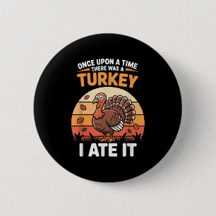 Badge Rond 5 Cm Turquie Chasse Papa Fils Chasseur Thanksgiving Drô