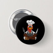 Badge Rond 5 Cm Turquie Chef Thanksgiving Day Drôle Cuisine culina (Devant & derrière)