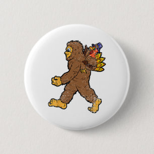 Badge Rond 5 Cm Turquie équitation Bigfoot Thanksgiving Day Funny