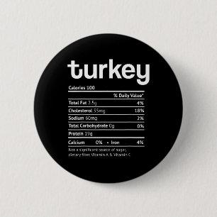 Badge Rond 5 Cm Turquie faits nutritionnels amusants de Noël d'act