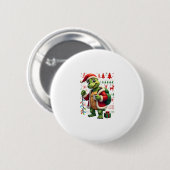 Badge Rond 5 Cm Turtle Xmas Lights Ugly Santa Turtle Christmas Tan (Devant & derrière)