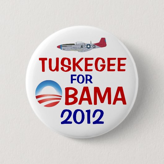 Badge Rond 5 Cm Tuskegee pour Obama (Devant)