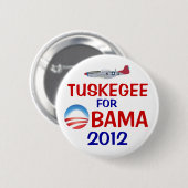 Badge Rond 5 Cm Tuskegee pour Obama (Devant & derrière)