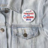 Badge Rond 5 Cm Tuskegee pour Obama (En situation)
