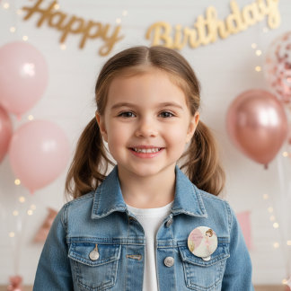 Badge Rond 5 Cm Tutu Ballerina Ballet Dancer Girl 5th Birthday