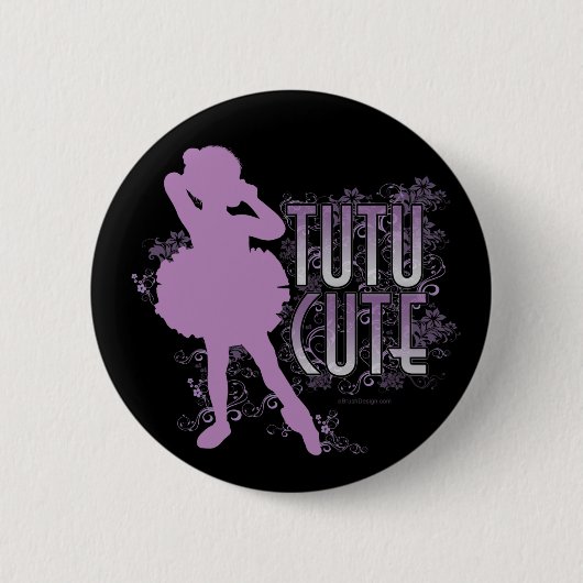 Badge Rond 5 Cm Tutu Cute (Violet) (Devant)