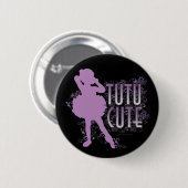 Badge Rond 5 Cm Tutu Cute (Violet) (Devant & derrière)