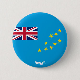 Badge Rond 5 Cm Tuvalu Drapeau charmant patriotique