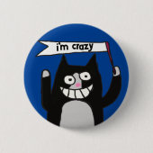 Badge Rond 5 Cm Tuxedo chat signe délire personnalisé nom des chat (Devant)