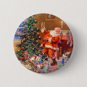 Badge Rond 5 Cm 'Twas la nuit avant Noël
