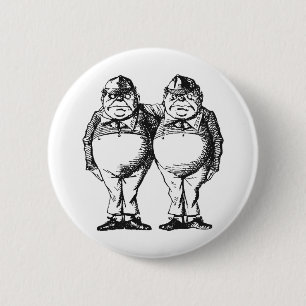 Badge Rond 5 Cm Tweedledum et Tweedledee