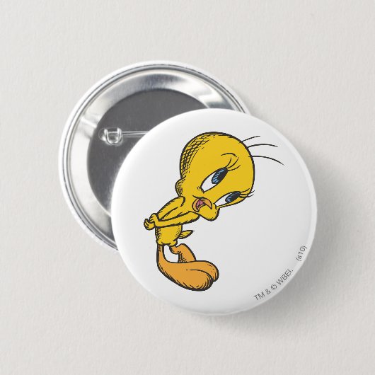 Badge Rond 5 Cm Tweety Bashful (Devant & derrière)